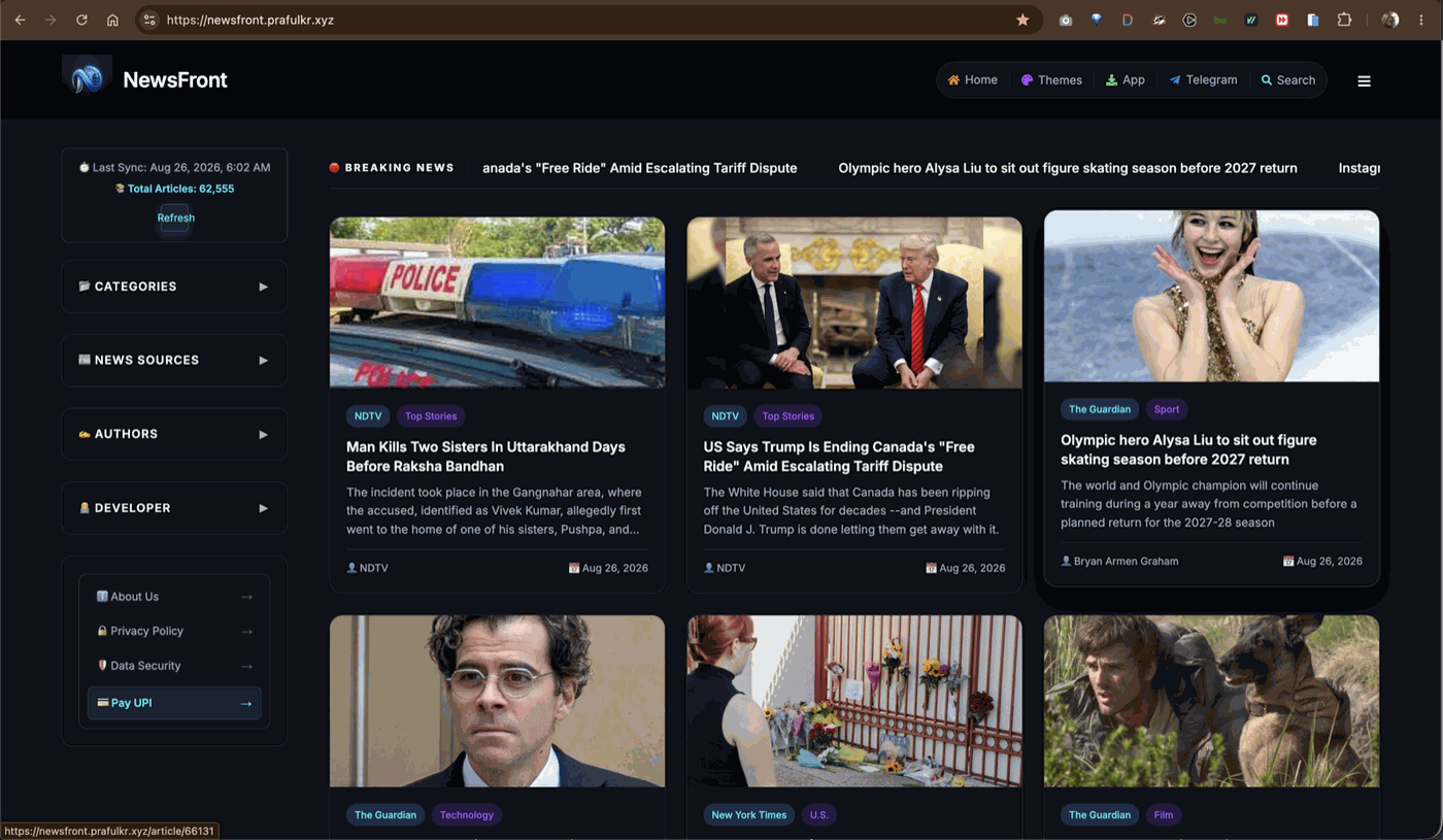 NewsFront Portal