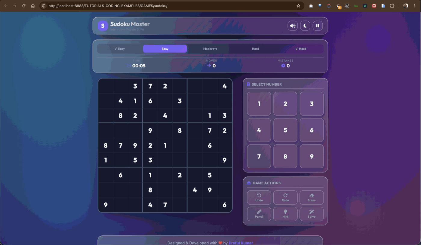 Sudoku Master Game